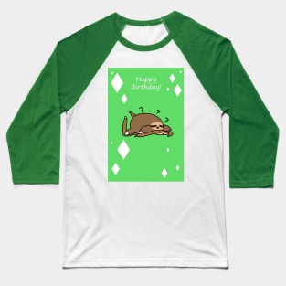 "Happy Birthday" Fat Sloth and Flat Sloth Baseball T-Shirt